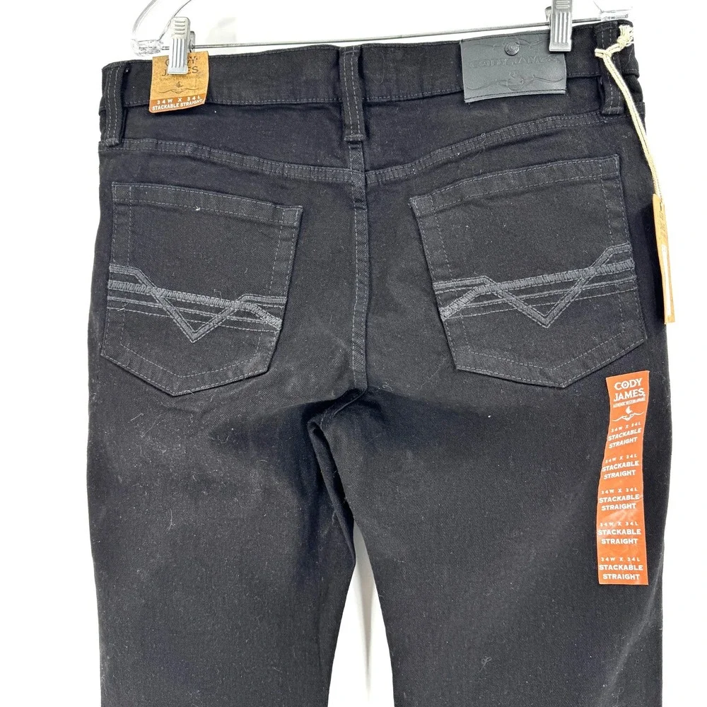 NEW Cody James Jackson Slim Stackable Straight Jeans Men's 34X34 Black‎ Western